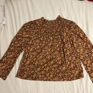 Doen Astilbe Top in Mulberry Wine Floral Size S